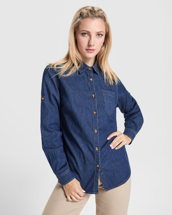 Cămașă ATM LUJAN WOMAN – Blue jeans [143]