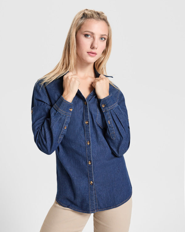 Cămașă ATM LUJAN WOMAN – Blue jeans [143]