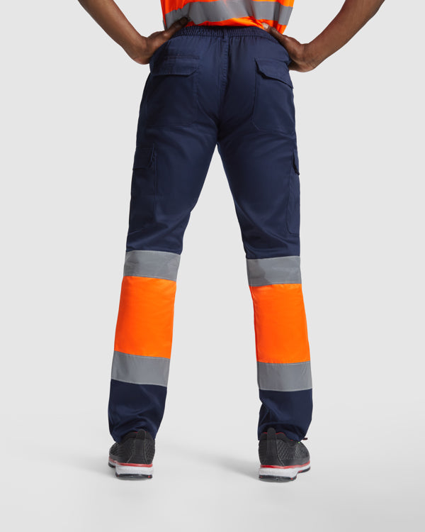 Pantaloni de înaltă vizibilitate ATM NAOS – Bleumarin/portocaliu fluor [55223]