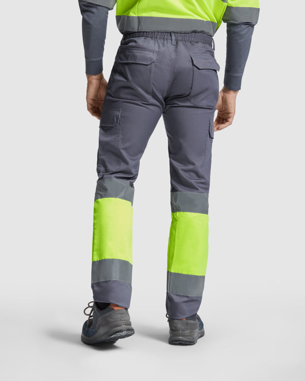 Pantaloni de înaltă vizibilitate ATM SOAN – Plumb/galben fluor [23221]