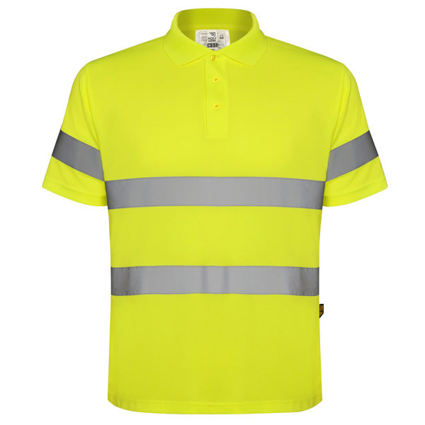 Tricou polo de înaltă vizibilitate ATM POLARIS – Galben fluor [221]