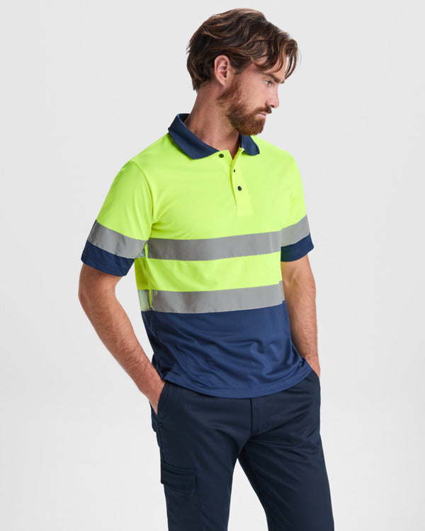 Tricou polo de înaltă vizibilitate ATM POLARIS – Galben fluor [221]