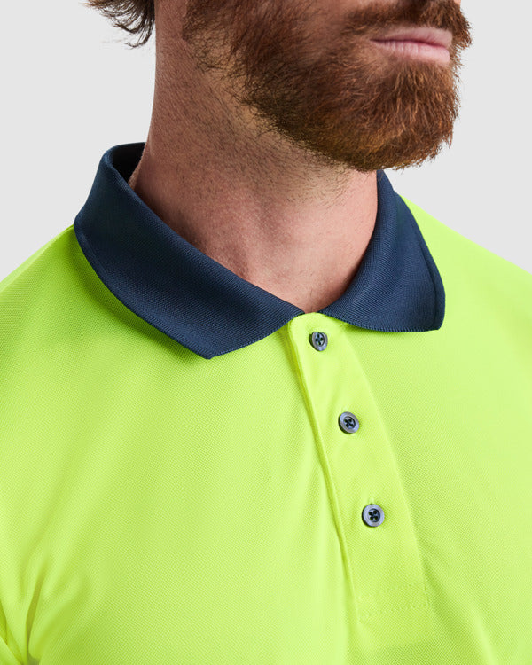 Tricou polo de înaltă vizibilitate ATM POLARIS – Galben fluor [221]
