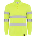 Tricou polo de înaltă vizibilitate ATM POLARIS L/S – Galben fluor [221]