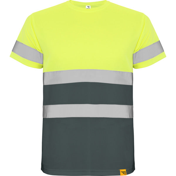 Tricou de înaltă vizibilitate ATM DELTA – Plumb/galben fluor [23221]