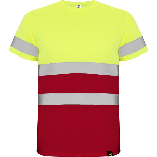Tricou de înaltă vizibilitate ATM DELTA – Rojo laboral/amarillo flúor [601221]