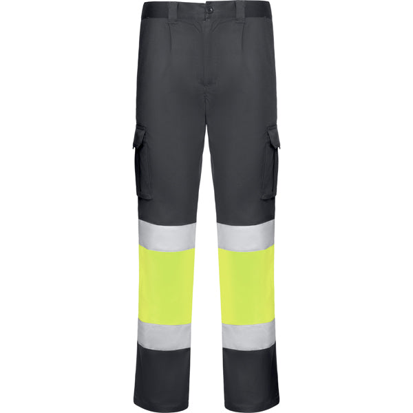 Pantaloni de înaltă vizibilitate ATM DAILY STRETCH HV – Plumb/galben fluor [23221]