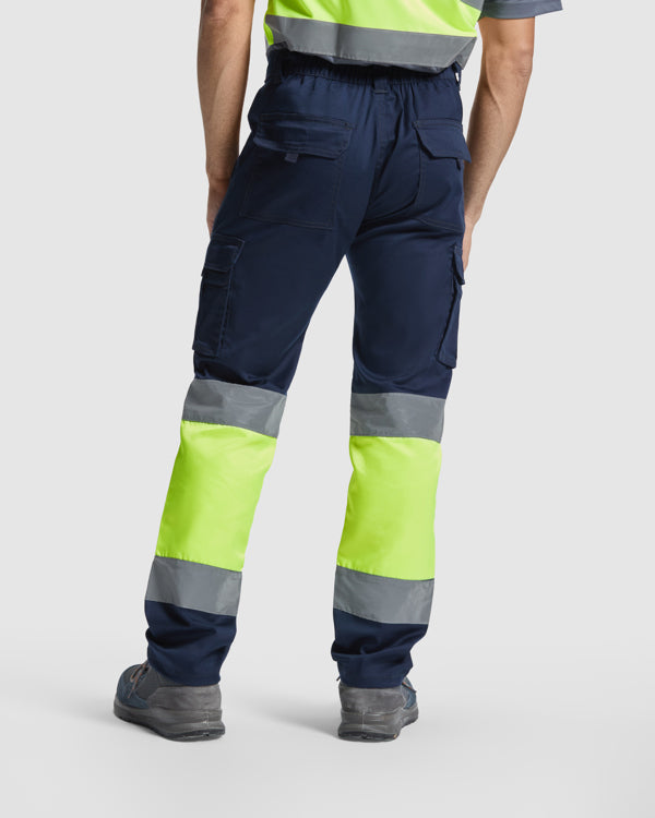 Pantaloni de înaltă vizibilitate ATM DAILY STRETCH HV – Albastru marin/galben fluor [55221]