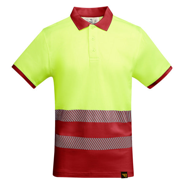 Tricou polo de înaltă vizibilitate ATM ATRIO – Rojo laboral/amarillo flúor [601221]
