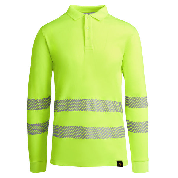 Tricou polo de înaltă vizibilitate ATM ATRIO LS – Galben fluor [221]