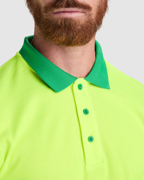 Tricou polo de înaltă vizibilitate ATM ATRIO LS – Galben fluor [221]