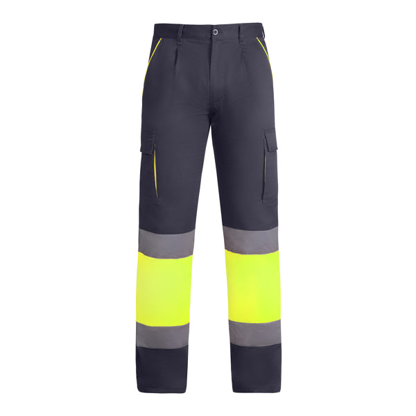 Pantaloni de înaltă vizibilitate ATM ENIX – Plumb/galben fluor [23221]