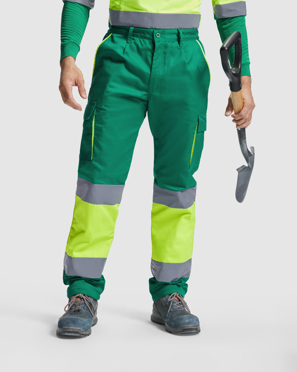 Pantaloni de înaltă vizibilitate ATM ENIX – Plumb/galben fluor [23221]