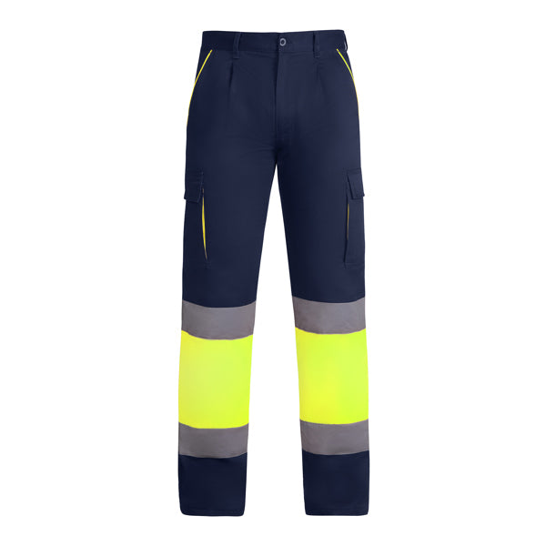 Pantaloni de înaltă vizibilitate ATM ENIX – Albastru marin/galben fluor [55221]