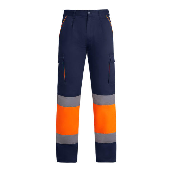 Pantaloni de înaltă vizibilitate ATM ENIX – Bleumarin/portocaliu fluor [55223]