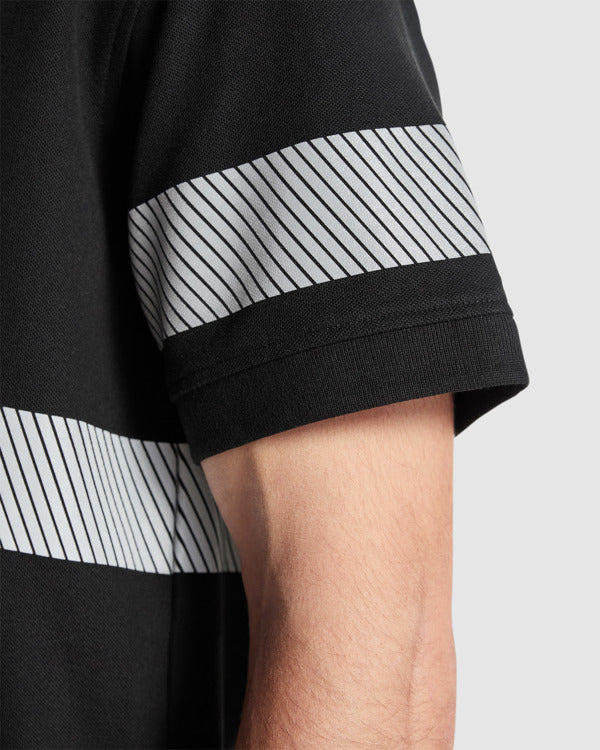 Tricou polo de înaltă vizibilitate ATM FORAN – Negru [02]