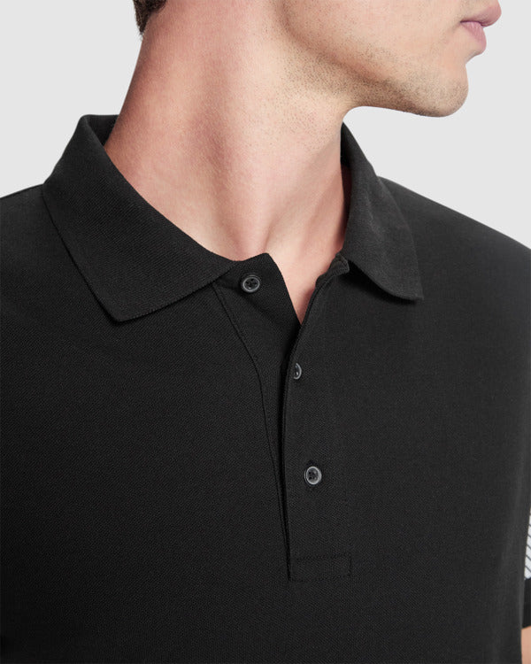Tricou polo de înaltă vizibilitate ATM FORAN – Negru [02]