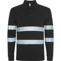 Tricou polo de înaltă vizibilitate ATM FORAN L/S – Negru [02]