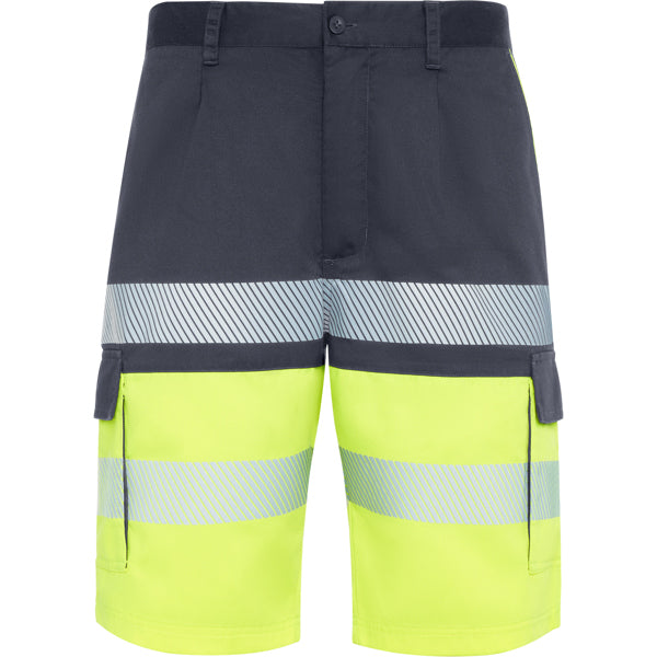 Pantaloni scurți de înaltă vizibilitate ATM LADA – Plumb/galben fluor [23221]