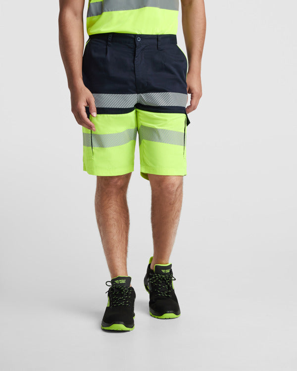 Pantaloni scurți de înaltă vizibilitate ATM LADA – Plumb/galben fluor [23221]
