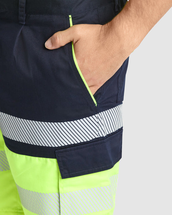 Pantaloni scurți de înaltă vizibilitate ATM LADA – Plumb/galben fluor [23221]