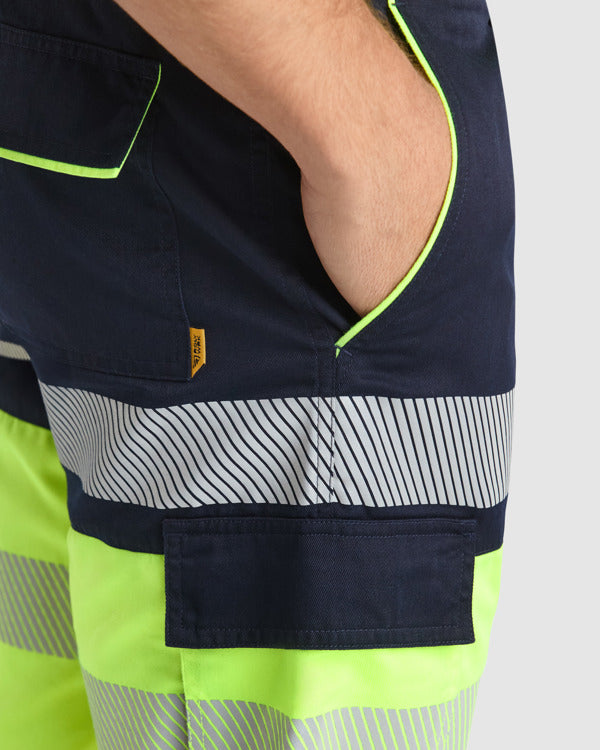 Pantaloni scurți de înaltă vizibilitate ATM LADA – Plumb/galben fluor [23221]