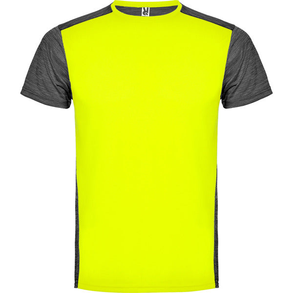 Tricou ATM ZOLDER – 6653 – Galben Fluor/Negru Melanj [221243]