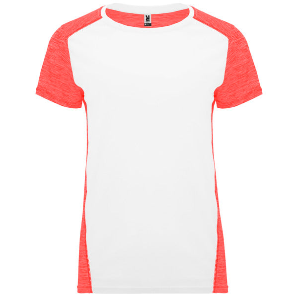 Tricou ATM ZOLDER WOMAN – 6663 – Alb/Coral Fluo Melanj [01244]