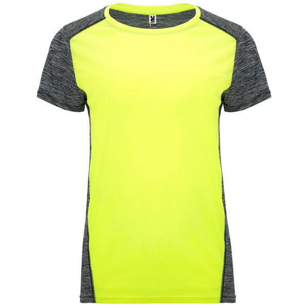 Tricou ATM ZOLDER WOMAN – 6663 – Galben Fluor/Negru Melanj [221243]