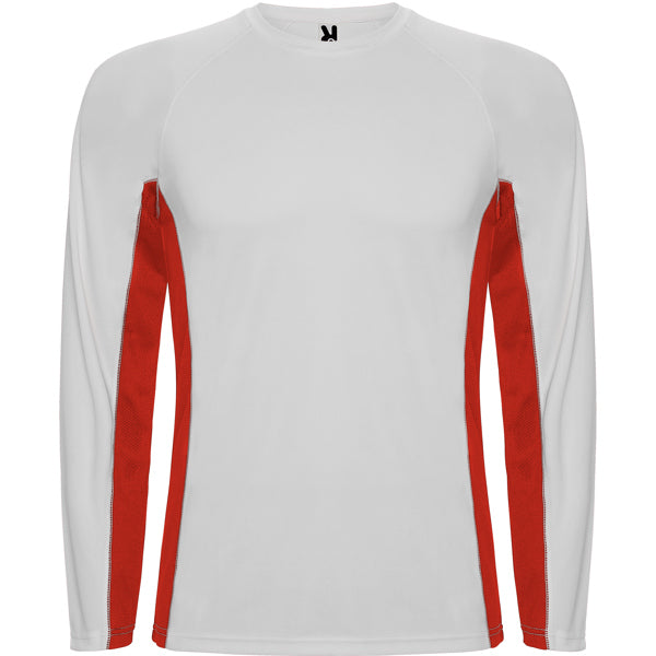 Tricou ATM SHANGHAI L/S – 6670 – Alb/Roșu [0160]