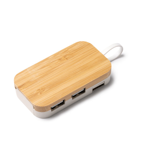 Hub USB din bambus ATM KRUSE – 1050 pentru personalizare – imagine 2