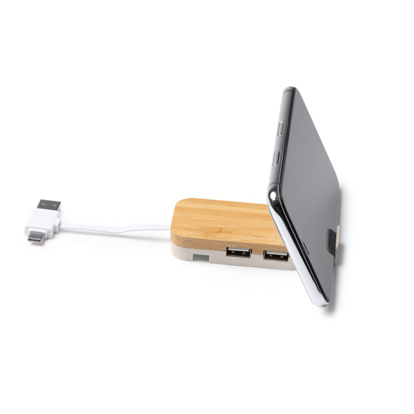 Hub USB din bambus ATM KRUSE – 1050 pentru personalizare – imagine 3