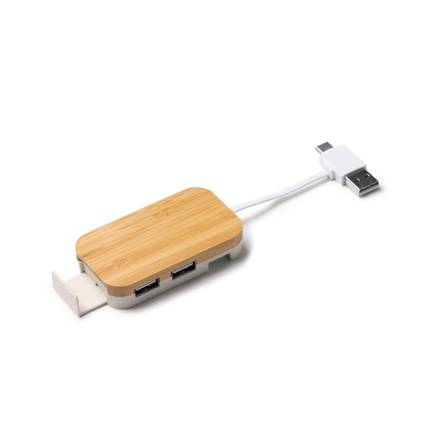 Hub USB din bambus ATM KRUSE – 1050 pentru personalizare – imagine 4