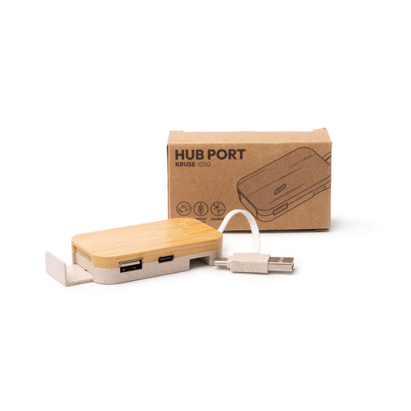 Hub USB din bambus ATM KRUSE – 1050 pentru personalizare – imagine 7