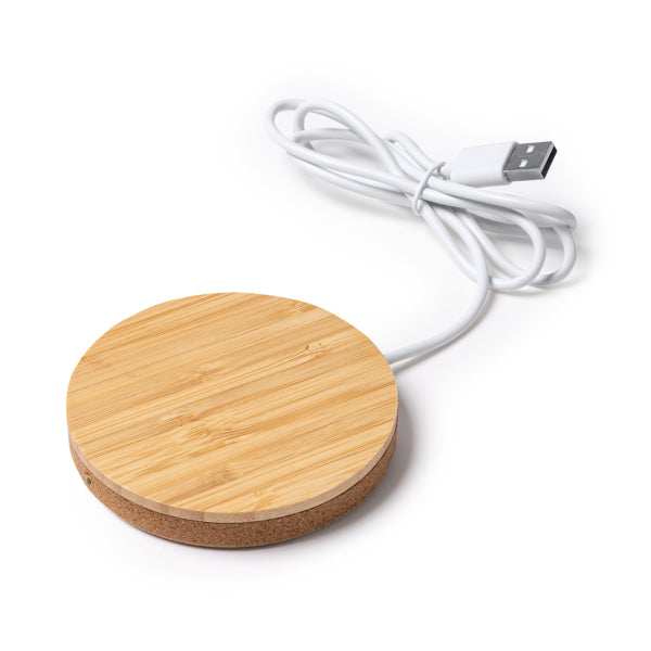 Încărcător wireless din bambus și plută ATM FURAX – 1209 pentru personalizare – imagine 2