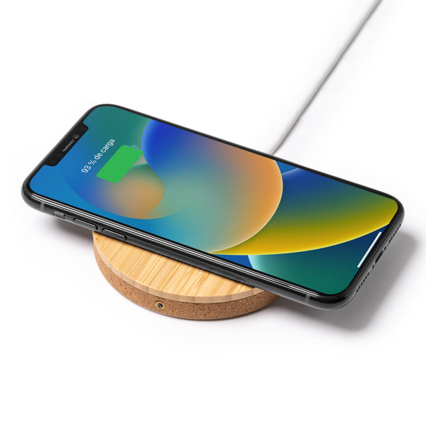 Încărcător wireless din bambus și plută ATM FURAX – 1209 pentru personalizare – imagine 4