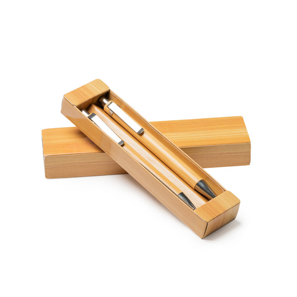 Set de pix și creion mecanic din bambus ATM KIOTO – 8036 pentru personalizare
