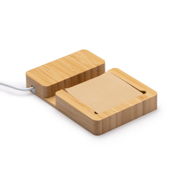 Organizator cu încărcător wireless din bambus ATM MARIEL – 1084 pentru personalizare