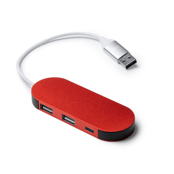 Hub USB din aluminiu reciclat ATM DORIAN – 1202 pentru personalizare