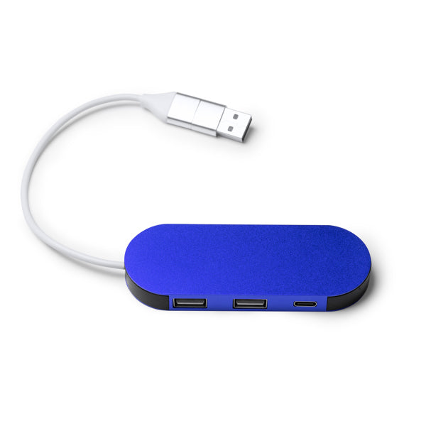 Hub USB din aluminiu reciclat ATM DORIAN – 1202 pentru personalizare