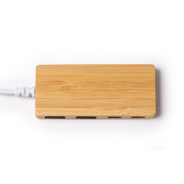 Hub USB din bambus ATM PABLEK – 1263 pentru personalizare