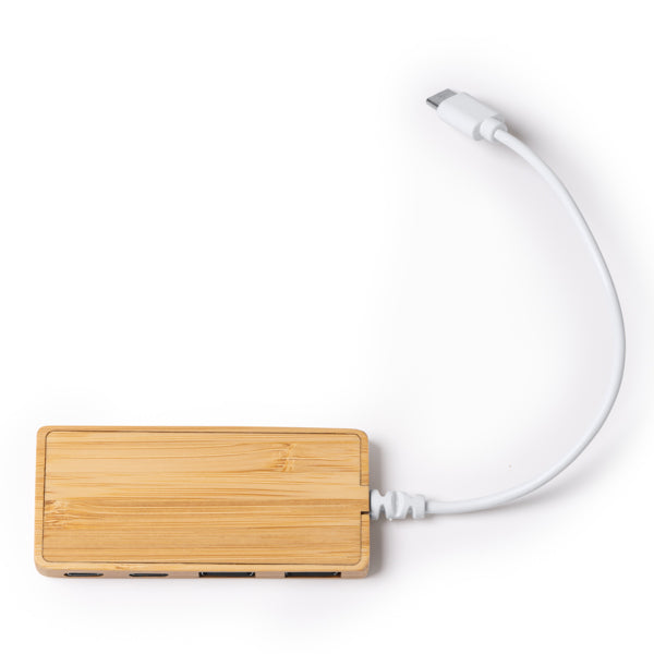 Hub USB din bambus ATM PABLEK – 1263 pentru personalizare