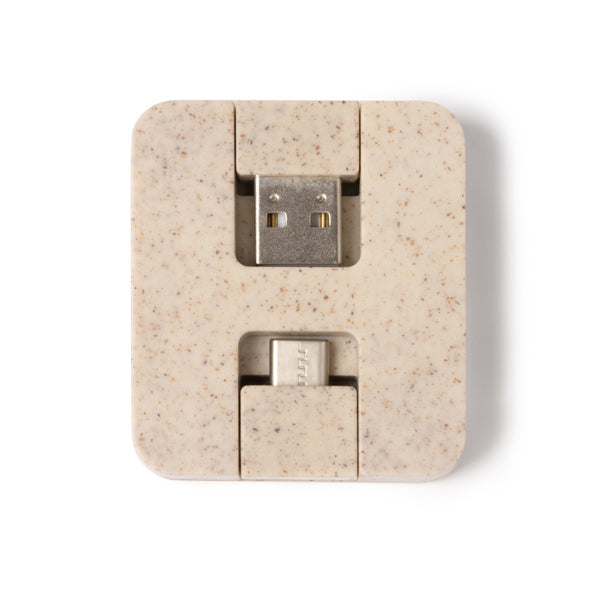 Hub USB compact din bambus ATM CLUNI – 1568 pentru personalizare