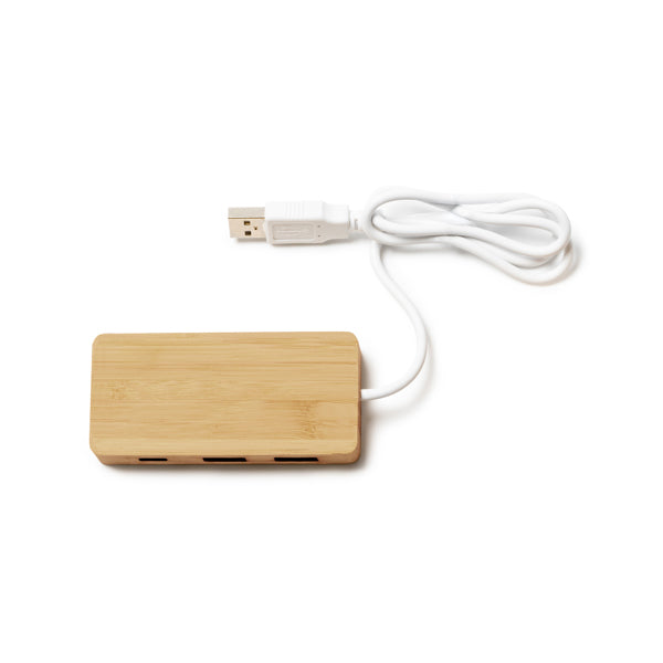 Hub USB din bambus ATM NEPTUNE – 3023 pentru personalizare