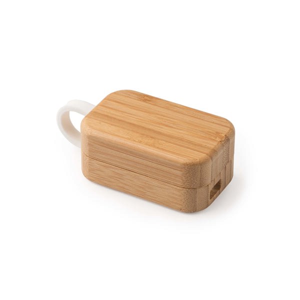 Căști wireless cu carcasă din bambus ATM BLUES – 3026 pentru personalizare