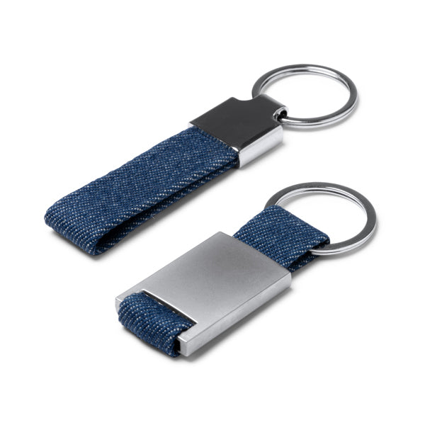 Breloc dreptunghiular din denim ATM BRADY – 1593 pentru personalizare
