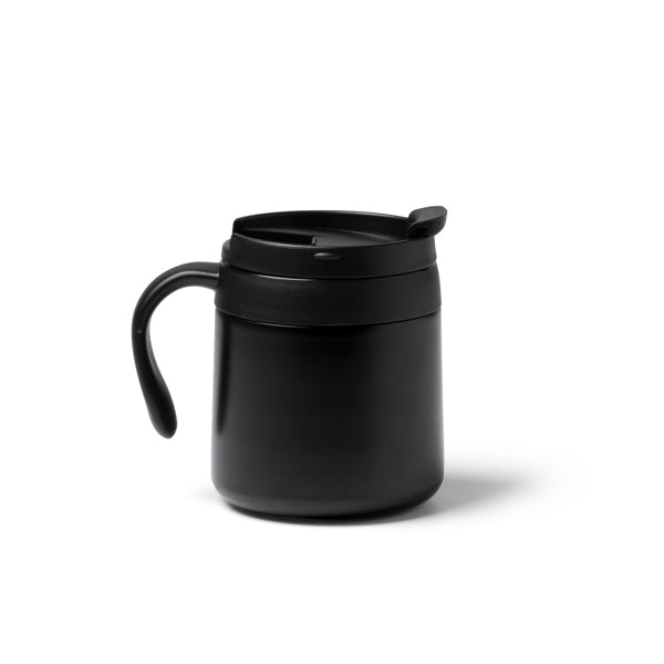 Cană din inox reciclat cu capac ATM VAKE – Negru [02] – fotografie 8