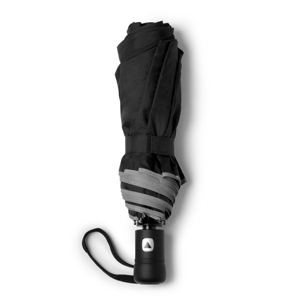 Umbrelă pliabilă RPET reflectorizantă ATM NIKOL – Negru [02] – fotografie 1