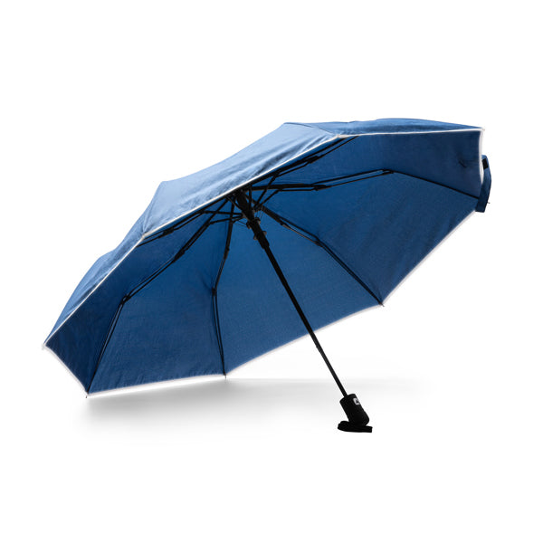 Umbrelă pliabilă RPET reflectorizantă ATM NIKOL – Negru [02] – fotografie 2