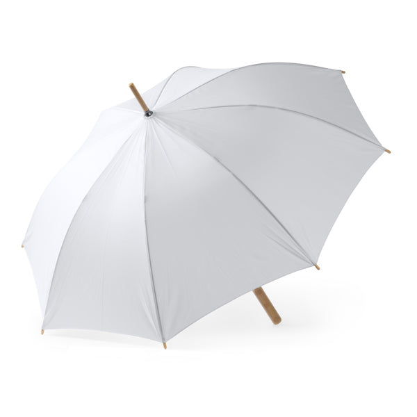 Umbrelă RPET cu bambus ATM VARME – Alb [01] – fotografie 3